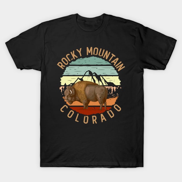 Colorado Souvenir Camping Hiking Bison Rocky Mountain Arsenal National Wildlife Refuge T-Shirt by Kawaii_Tees